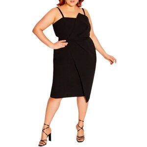 City Chic Dress Enchant Sheath Dress Framboise Black‎ Size XS 12 NWT